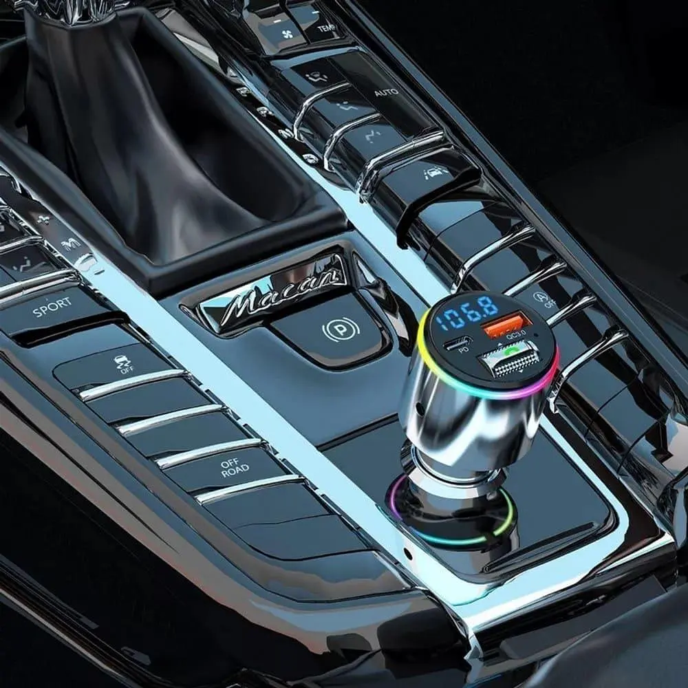 Автомобільний зарядний пристрій Proove FM Launcher Power Drive 30W (PD+QC3.0) Type-C+USB silver (FMPD30110006) - фото 5
