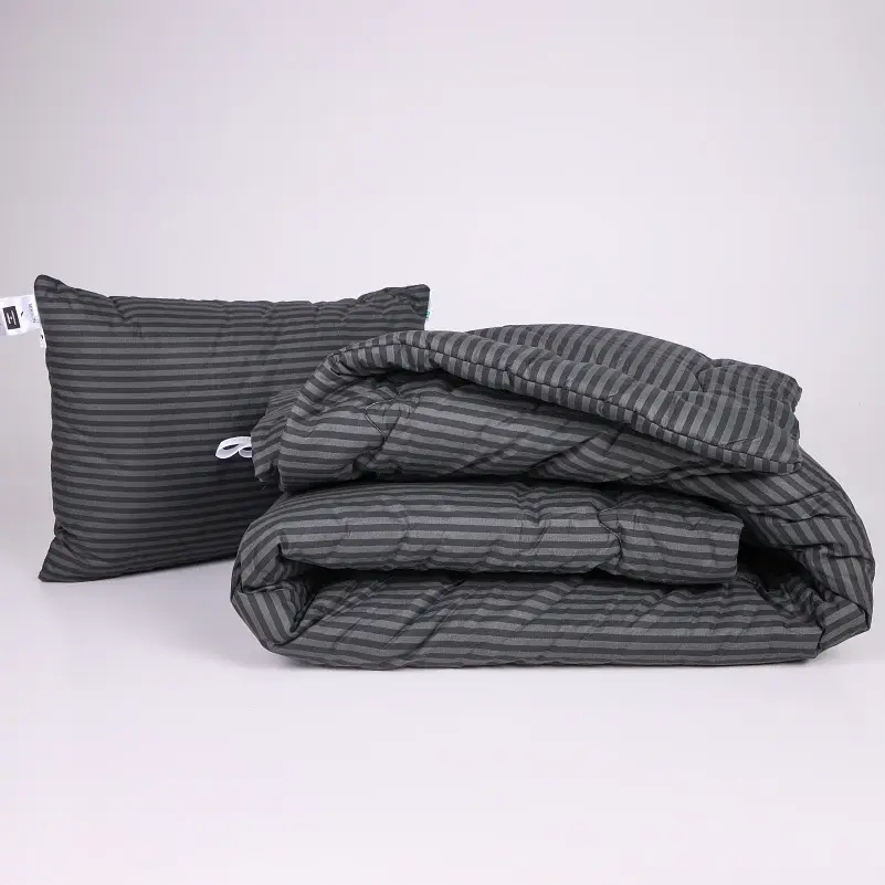 Одеяло шелковое MirSon деми №167 Сolor Fun Line Stripe Black Silk 110х140 см (2200010857467) - фото 2