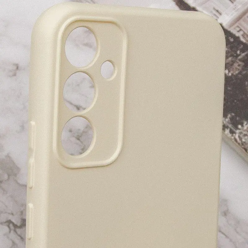 Чехол TPU GETMAN Liquid Silk Full Camera для Samsung Galaxy S24 Песочный / Sand - фото 5