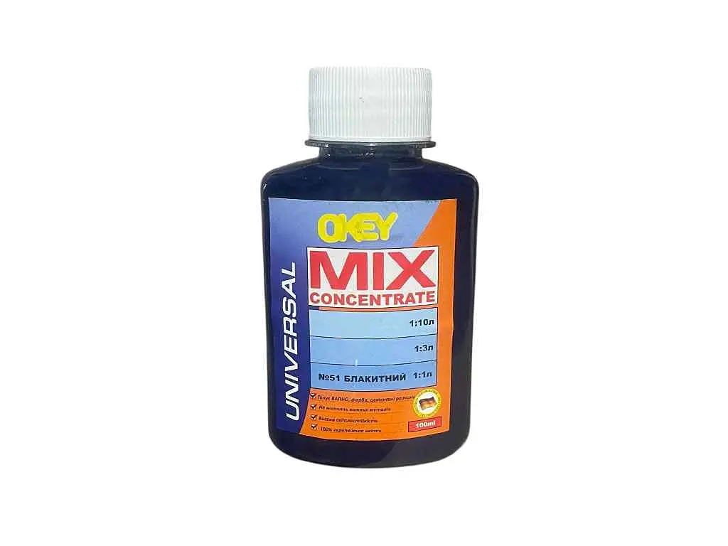 Колер-паста MIX CONCENTRATE 100мл універсальна блакитна