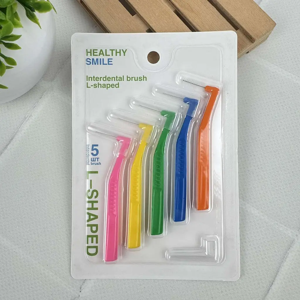Міжзубні йоржики Healthy Smile Mix Pack (кутові), 5 шт, для щоденного використання та брекетів - фото 2