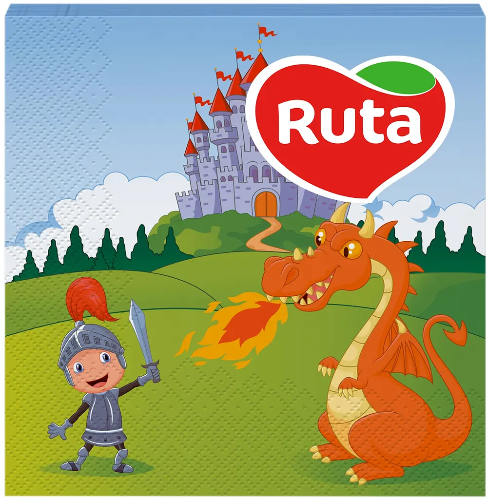 Бумажные салфетки Ruta Сказка, двухслойные, 33х33 см, 20 шт., в ассортименте - фото 5