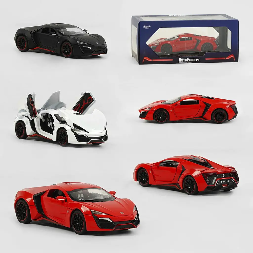 Колекційна металева модель гіперкара АвтоЕксперт Lykan HyperSport з інерцією, світлом та звуком 1:24 - фото 10