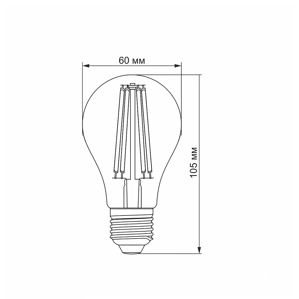 LED-лампа Videx Filament A60FA 10W E27 2200K бронзова (25792-000) - фото 3
