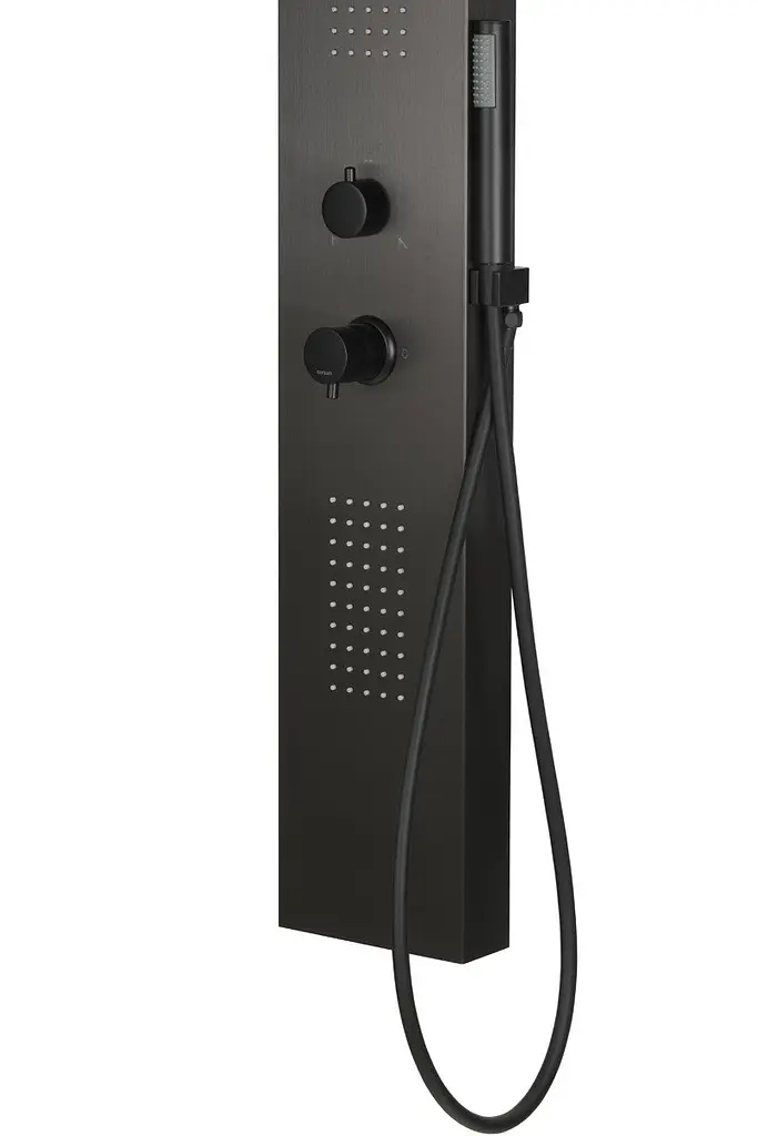 Душова панель Corsan Tugela black LED S029MBLLED, Чорний матовий - фото 4