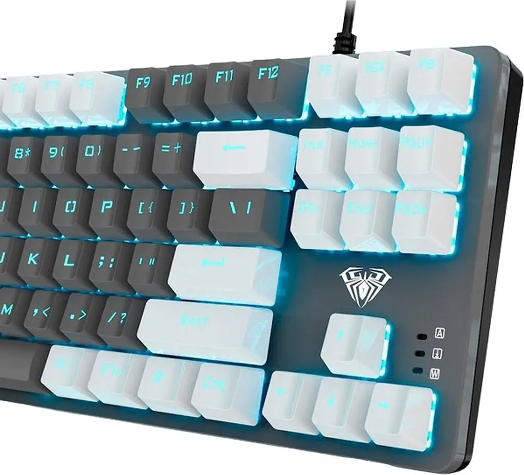 Клавіатура Aula F3287 Keycap KRGD Blue Switch UA White/Grey (6948391240688) [90997] - фото 3
