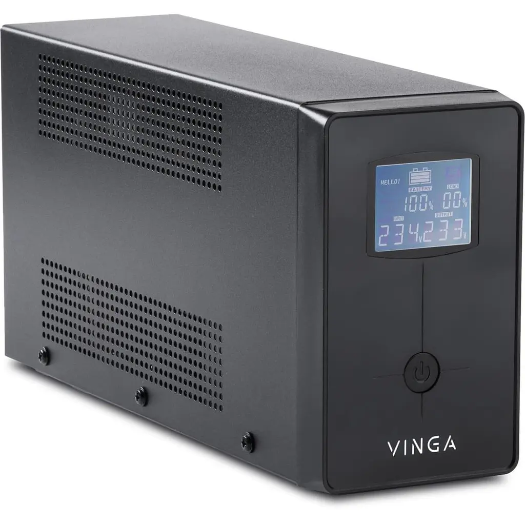 Джерело безперебійного живлення Vinga 1500 ВА / 900 Вт / 8 А*ч (VPC-1500M) - фото 2