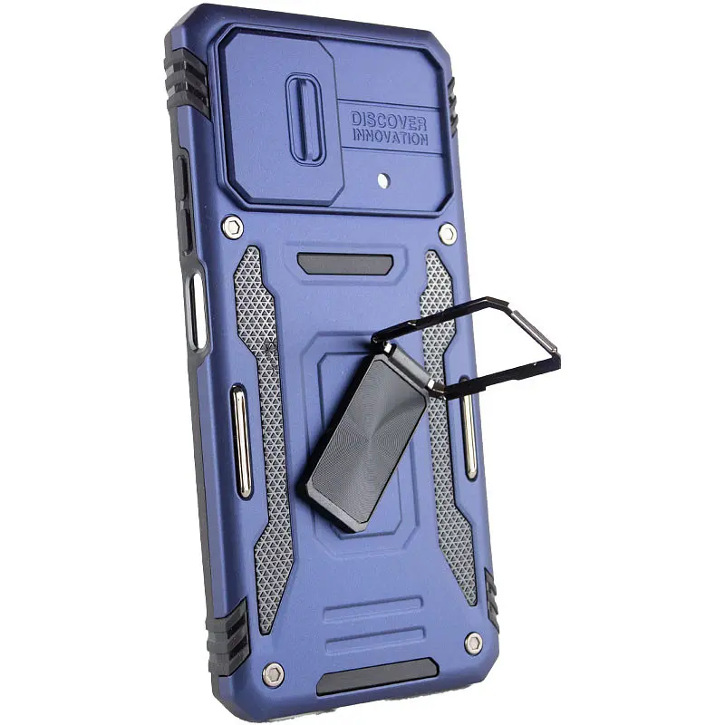 Ударостійкий чохол Camshield Army Ring для Xiaomi Poco X5 5G / Note 12 5G Синій / Navy - фото 4