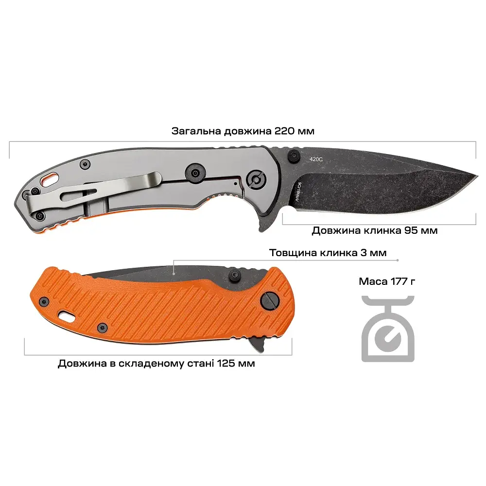 Ніж Skif Sturdy II BSW Orange - фото 9