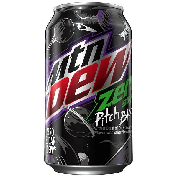 Газований напій Mountain Dew MTN Dew Pitch Black Zero Sugar 355 мл
