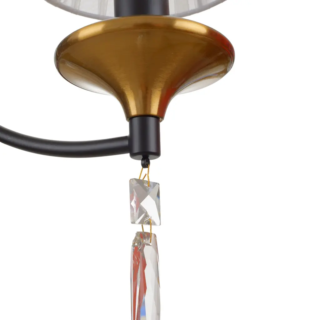 Люстра подвесная Brille с абажуром в спальне Е14 40W G (BKL-722S/3) - фото 7