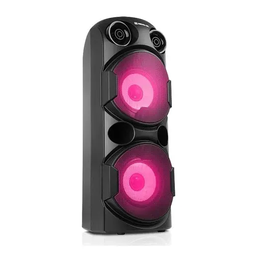 Колонка портативна 1.0 REAL-EL X-780, Black, 2 x 40 Вт, RGB підсвічування, USB, Bluetooth, AUX, Micro SD, TWS, 2хMic, функція караоке, 4000 мАг, час роботи до 8 год (EL121600030) - фото 3