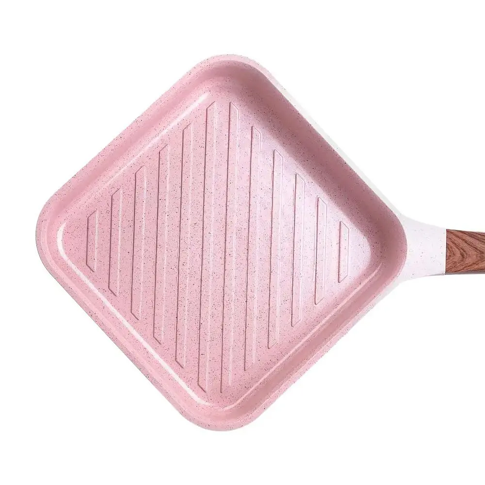 Сковорода-гриль MGC алюминиевая 2,5 л с антипригарным покрытием, розовый MGC HP-4-438P - фото 4