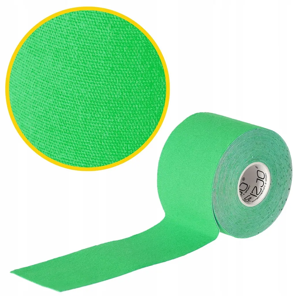 Стрічка кінезіологічна (кінезіо тейп) 4FIZJO 5 см x 5 м 4FJ0543 Green (P-5907739315984) - фото 3