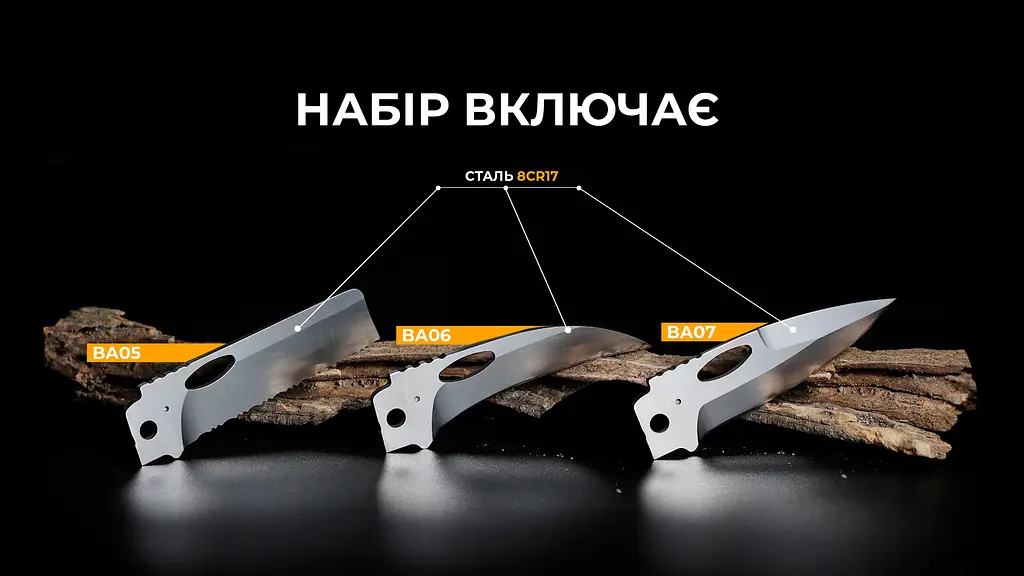 Набір змінних клинків Roxon (BA05; BA06; BA07) 3in1 - фото 15