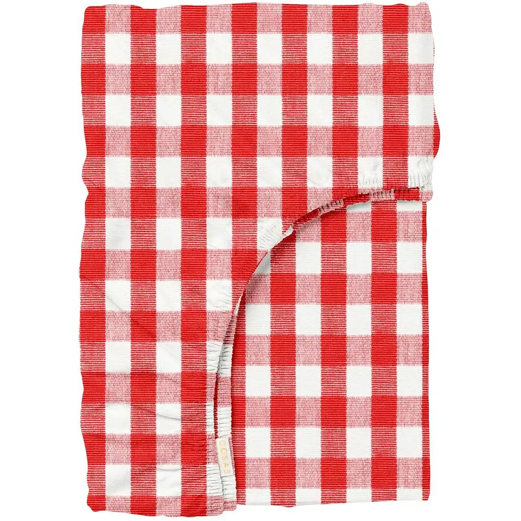 Простирадло на резинці в дитяче ліжечко Cosas Red Check 60х120х12 см (RedCheck_120)