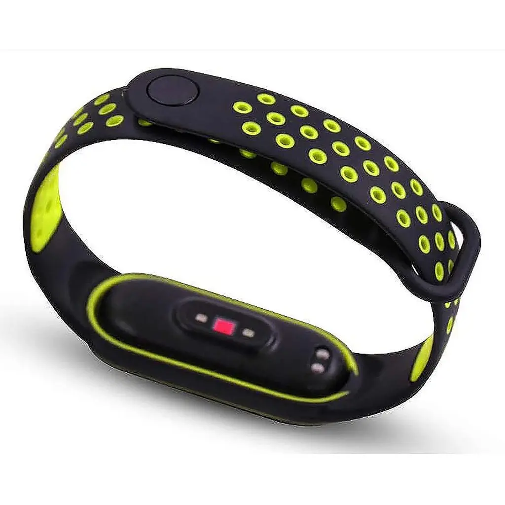 Ремешок Becover Vents Style для Xiaomi Mi Smart Band 5 / Mi Smart Band 6 Black-Green (705152) - фото 2