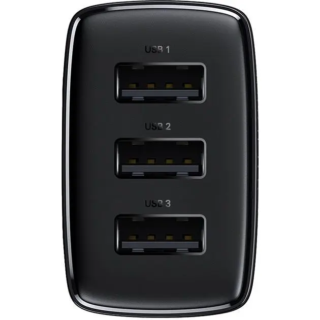 Зарядний пристрій Baseus Compact Charger 3U 17W Black (CCXJ020101) - фото 4
