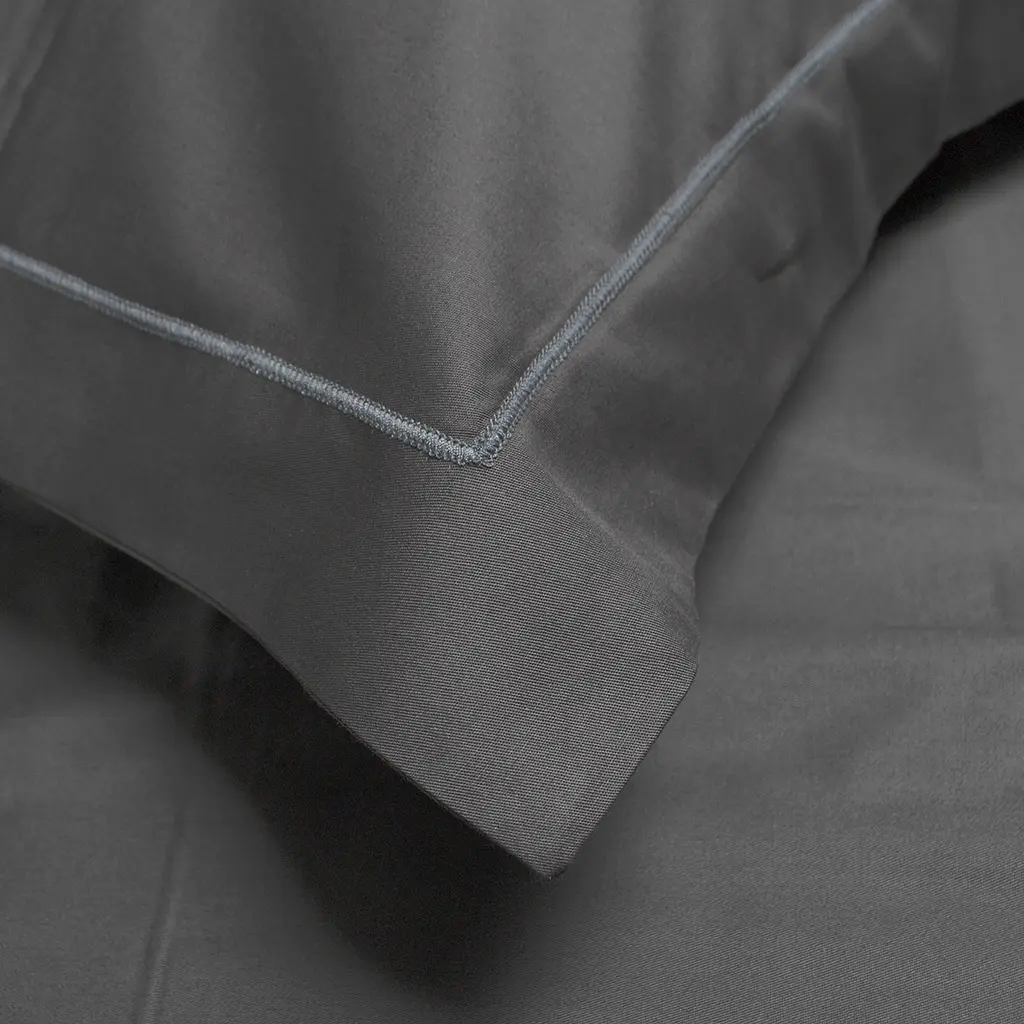 Постельное белье сатин Lotus Home - Dakota Modern антрацит евро - фото 4