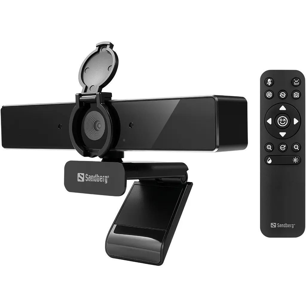 Веб-камера Sandberg 4K Webcam USB-A/USB-C connection, ENC, Remote control - фото 5