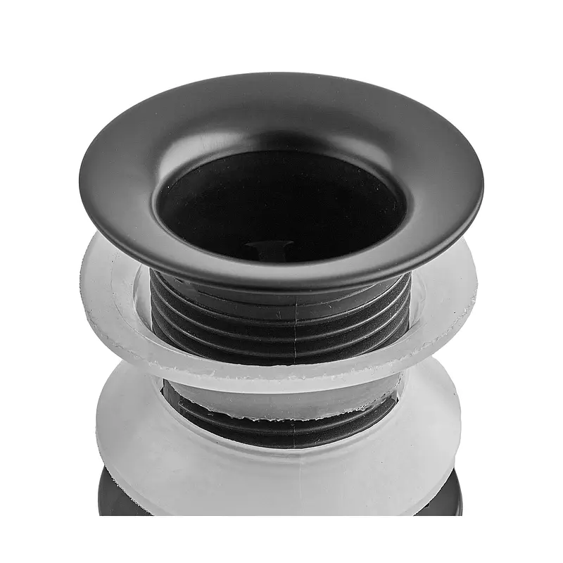 Донний клапан для раковини Zerix BV-02 без переливу автоматичний Click-Clack 1 1/4″ black ZX6018 - фото 2