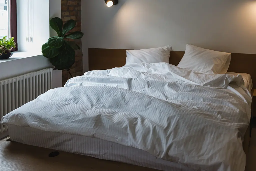 Комплект постільної білизни Ecotton Євро 210х220 см готельний із Страйп-сатину білий полоска 1х1 см (25143) (20896) - фото 4