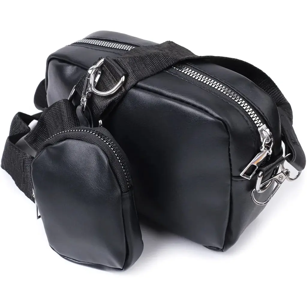 Жіноча сумка крос-боді Vintage 22796 з екошкіри 19.5х12.5х6.5 см Чорна - фото 6