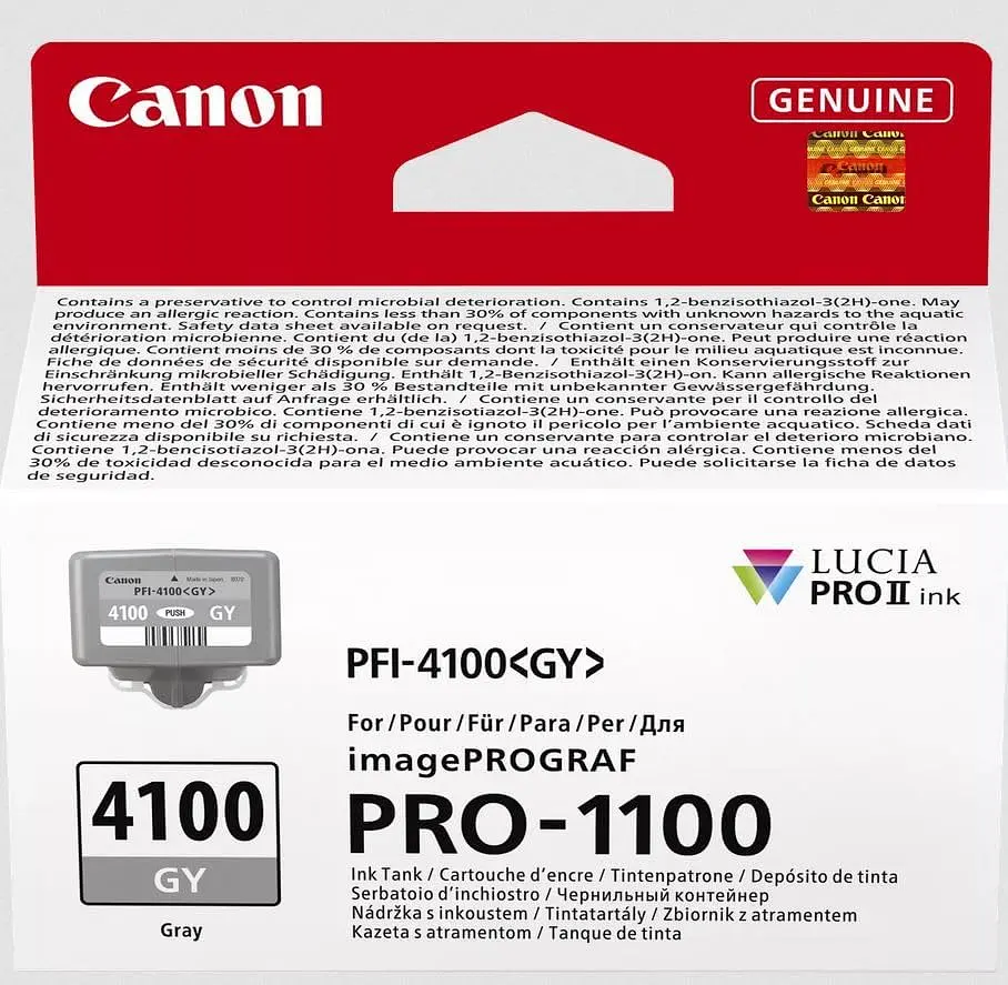 Картридж струменевий PFI-4100 imagePROGRAF PRO-1100 Gray Canon teh0015055 - фото 2