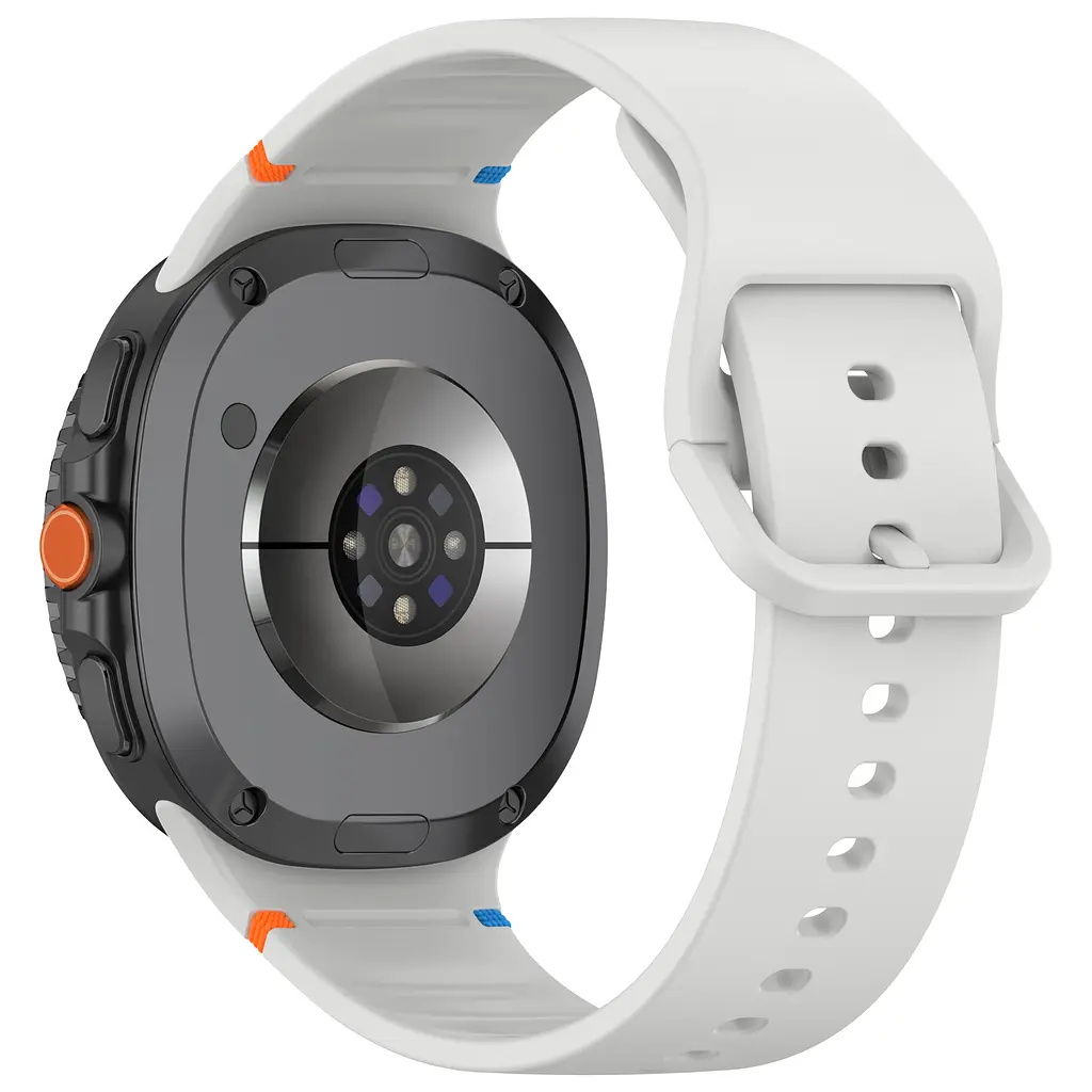Силіконовий ремінець на смарт годинник Samsung Galaxy Watch 8 40mm/8 Classic 46mm/8 44mm, Silicone, light grey, зі зручною застібкою, на фітнес браслет, ArmorStandart (ARM86871) - фото 2
