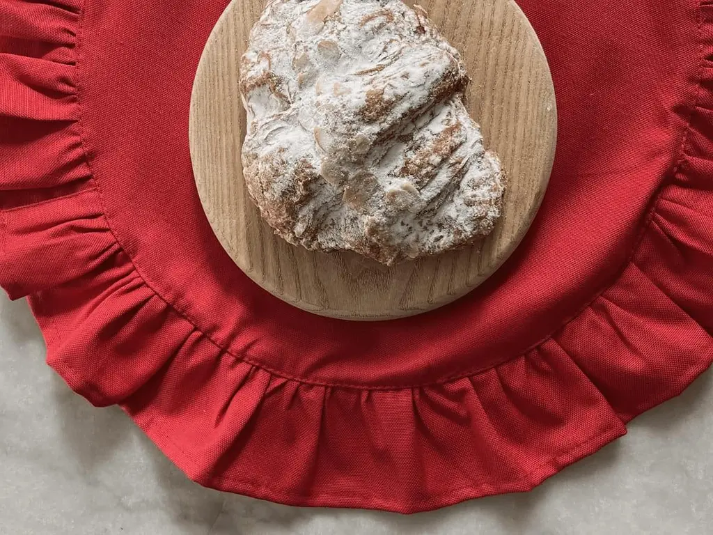 Серветка сервірувальна з рюшами Ecotton 43х43 водовідштовхуюча Red (25584) - фото 6