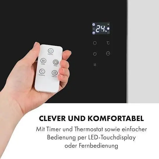 Инфракрасный обогреватель для ванной комнаты Klarstein Hot Spot Crystal Spotless Smart (10035065) - фото 8