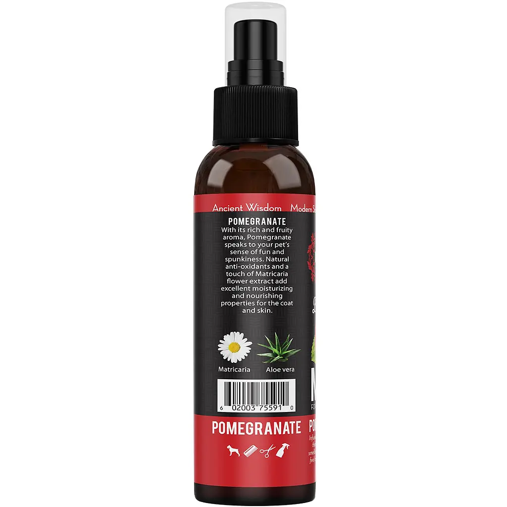 Спрей-одеколон для догляду та зволоження вовни собак і котів Reliq Botanical Mist-Pomegranate з екстрактом гранату 120 мл M120 - POM - фото 3