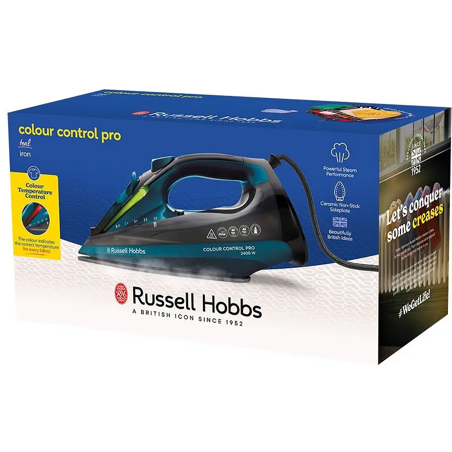 Праска Russell Hobbs Colour Control Pro 2400 Вт синя (27280-56) - фото 3