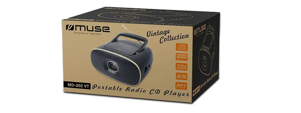 Радіоприймач CD Muse MD-202 VT чорний - фото 4