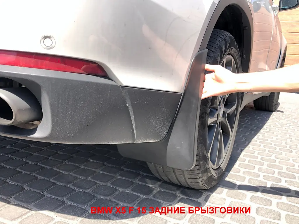 Бризковики для BMW X5 F15 2014-2018 (з порогами) Комплект 4 шт - фото 7