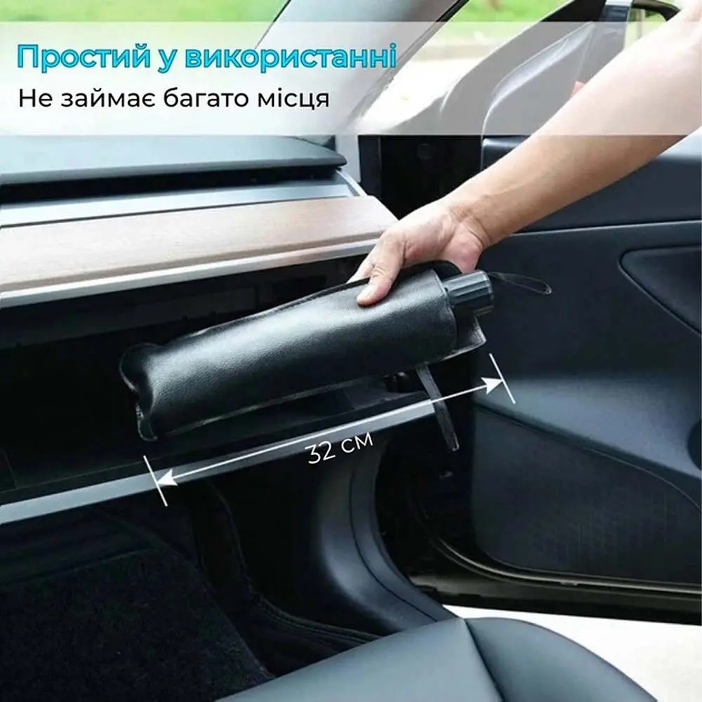 Автомобільна сонцезахисна парасолька шторка для лобового скла 140x80 см - фото 4