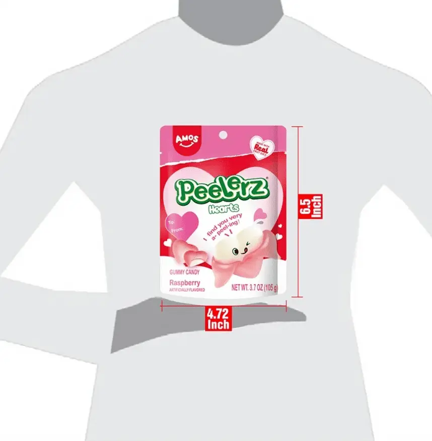 Жувальні цукерки Amos Peelerz Valentine Gummy Hearts 105г - фото 6