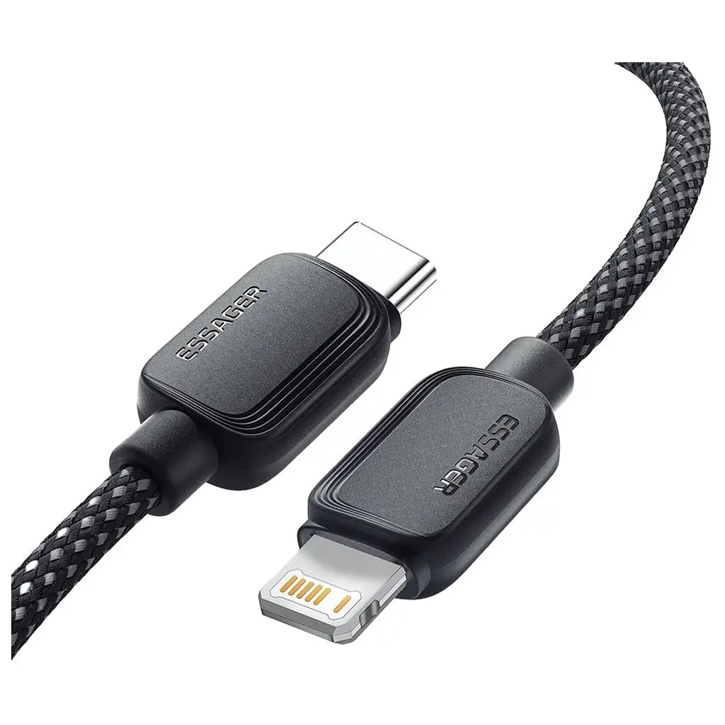 Дата кабель USB-C to Lightning 1.0m 20W black Essager (EXCTL-WL01-P) - фото 2