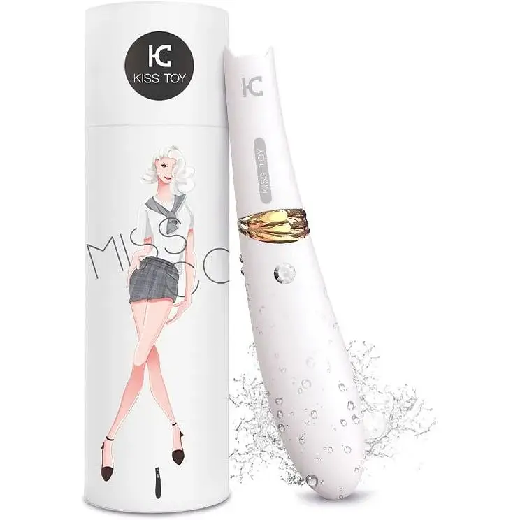 Вакуумный стимулятор с вибрацией KisToy Miss CC White - фото 8