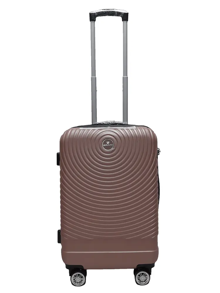 Валіза маленька S ABS-пластик Worldline Airtex 652 60×39×25см 58л Рожеве золото