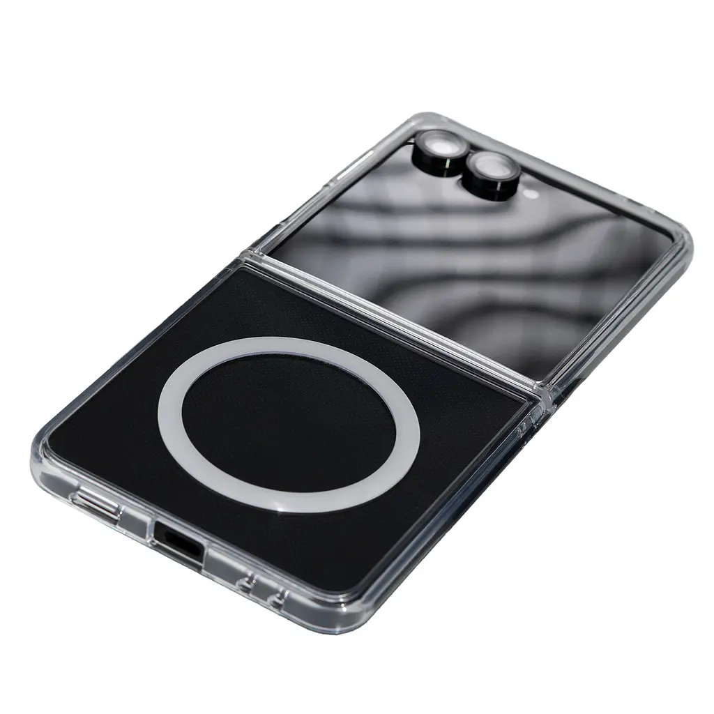 Чехол для Samsung Galaxy Flip7 5G, Clear MagCase, прозрачный, противоударный, магнитный, панель-накладка с поддержкой MagSafe, поддержка беспроводной зарядки магсейф, защита всего корпуса, TPU+PC, ArmorStandart (ARM88135) - фото 5
