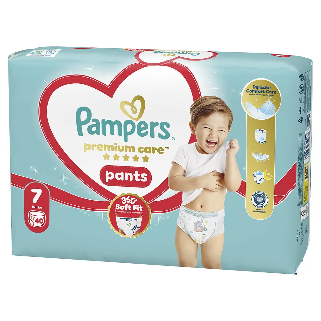 Підгузки-трусики Pampers Premium Care Pants розмір 7 (15+ кг) 40 шт. - фото 2
