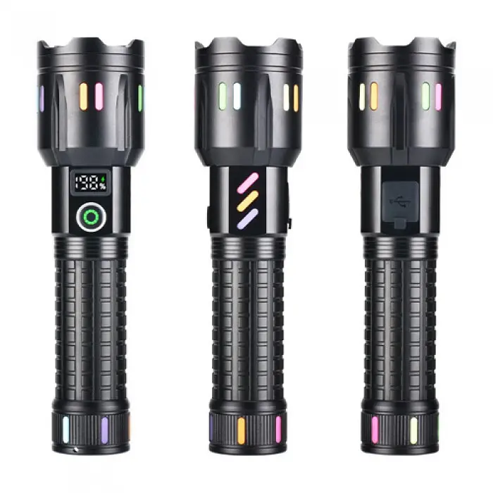 Ліхтар ручний Coba CB-G62-TG акумуляторний з режимом zoom 1x26650/3xAAA Type-C FLUORESCENCE - фото 6