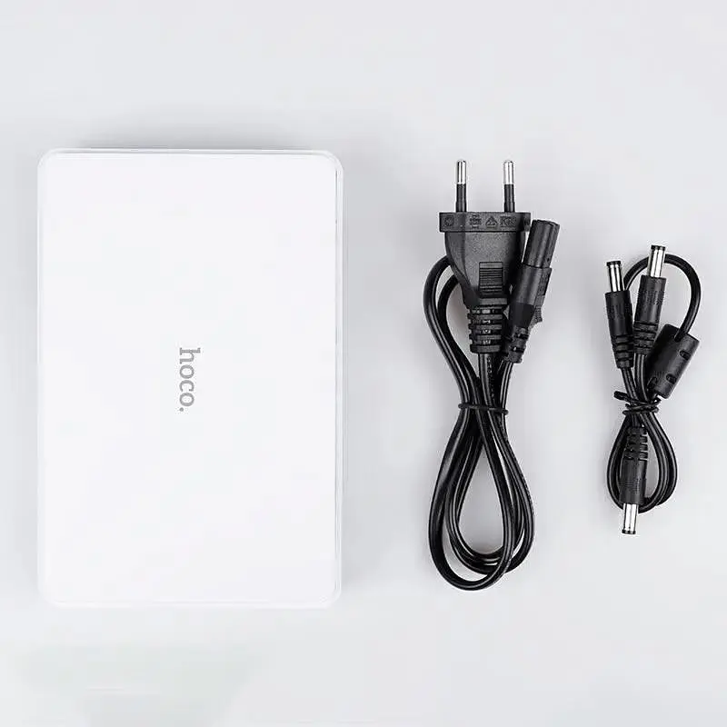 Источник бесперебойного питания Hoco DB25 Plus Smart Mini UPS для роутеров 5V/9V/12V 10000 mAh White - фото 6