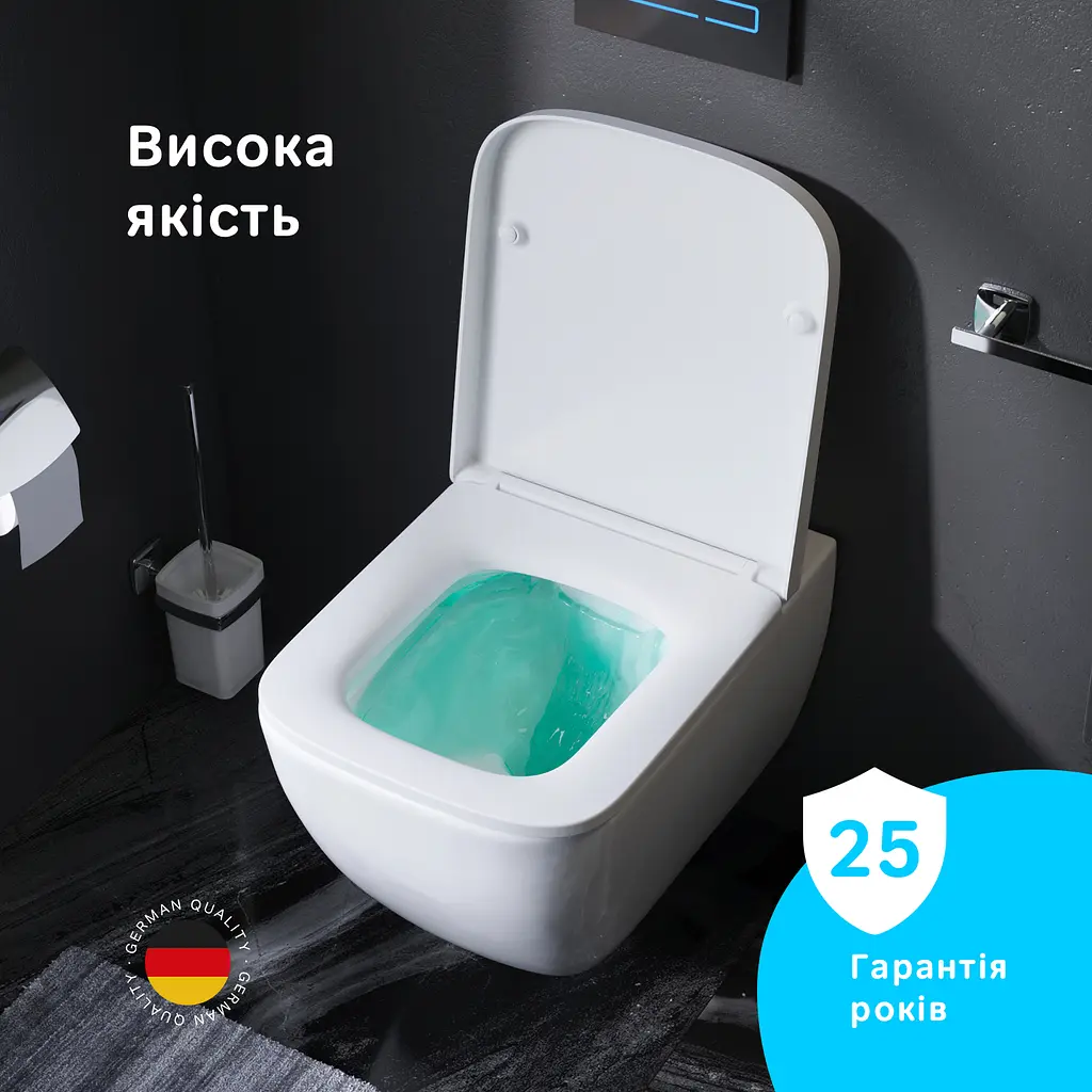 Унитаз подвесной FlashClean Am.Pm Spirit 2.0 с сиденьем микролифт Square белый C701701SC, Белый - фото 3
