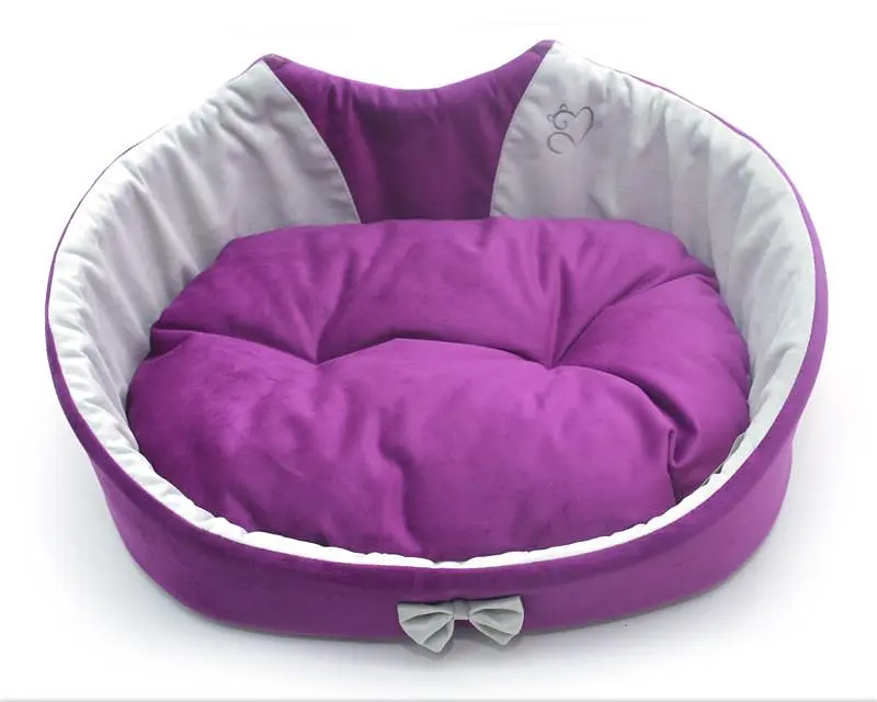 Лежак для собак та котів Zoo-hunt Містик-котик фіолетовий №1 320х430х180 мм - фото 3