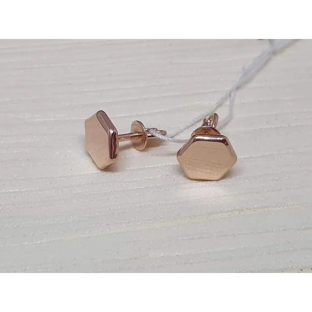 Золотые серьги-пуссеты Favoritum. 210048 - фото 3