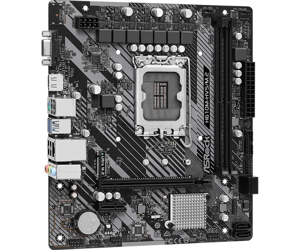 Mатеринська плата ASRock H610M-HVS/M.2 R2.0 LGA 1700 (H610M-HVS/M.2 R2.0) - фото 2