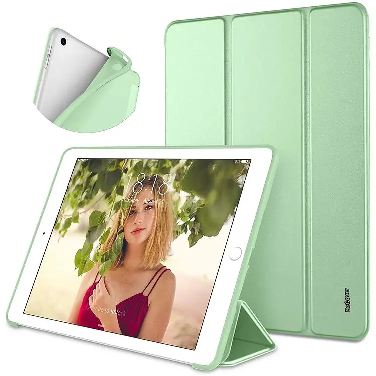 Чехол-книжка BeCover Tri Fold Soft TPU Silicone для Apple iPad 9.7 2017/2018 A1822/A1823/A1893/A1954 Green (706878) - фото 2