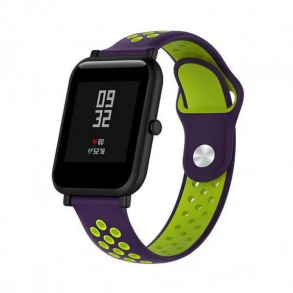 Універсальний ремінець для Amazfit Bip 20мм Black-Red (AMZBPSILNIKE-BRD) [36655] - фото 7